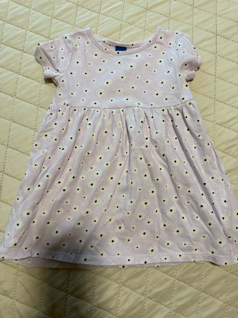 Old Navy Toddler Girls Light Purple Floral Print Short-Sleeve Jersey-Knit Dress